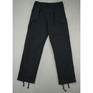 Adidas Essentials Cargo Pants Men S Black Wide Leg Baggy Ripstop Adjustable Cuff